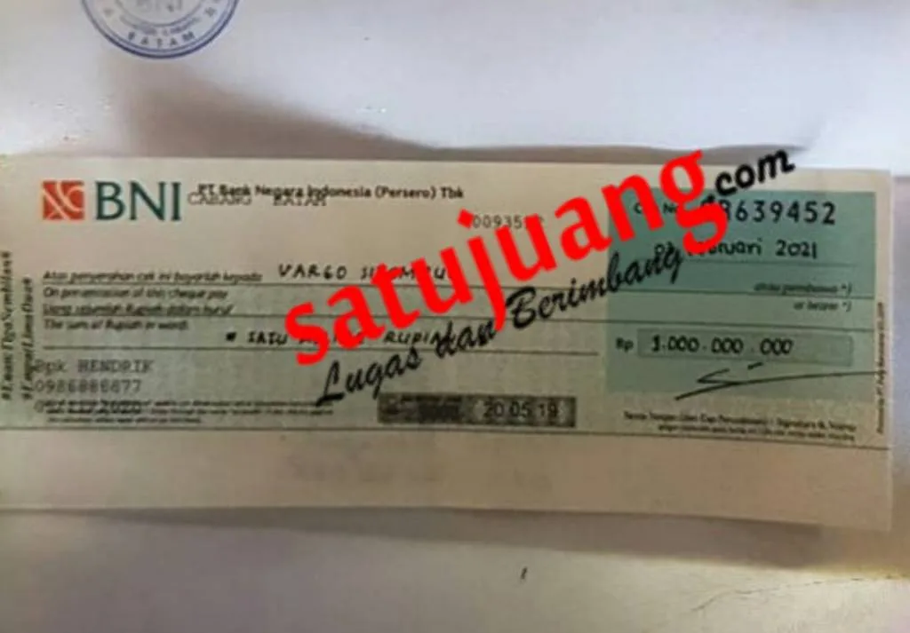 Penipuan Cek Kosong