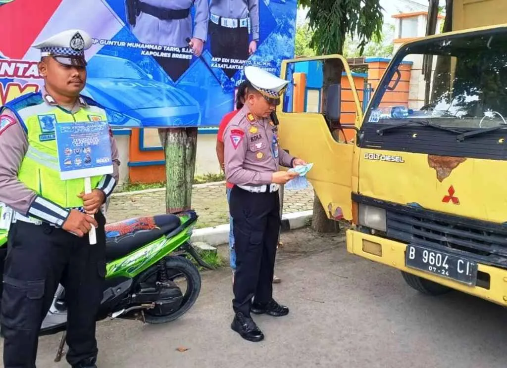 Dalam Sepekan Polres Brebes Tilang 1487 Pelanggar Lalin