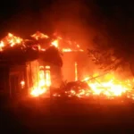Diduga Korsleting Listrik, Warung Manisan Ludes Terbakar