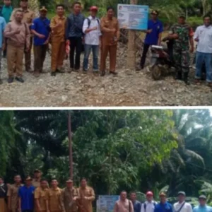 Pemdes Tirta Kencana Laksanakan Titik Nol Untuk Tower Dan Jembatan