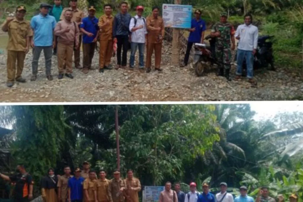 Pemdes Tirta Kencana Laksanakan Titik Nol Untuk Tower Dan Jembatan
