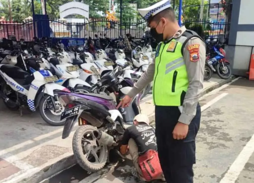 Puluhan Kendaraan Berknalpot Bising Terjaring Razia Satlantas Polres Brebes
