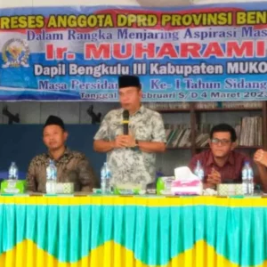 Anggota DPRD Provinsi Bengkulu Muharamin Gelar Reses di Air Rami Anggota DPRD Provinsi Bengkulu Muharamin Gelar Reses di Air Rami