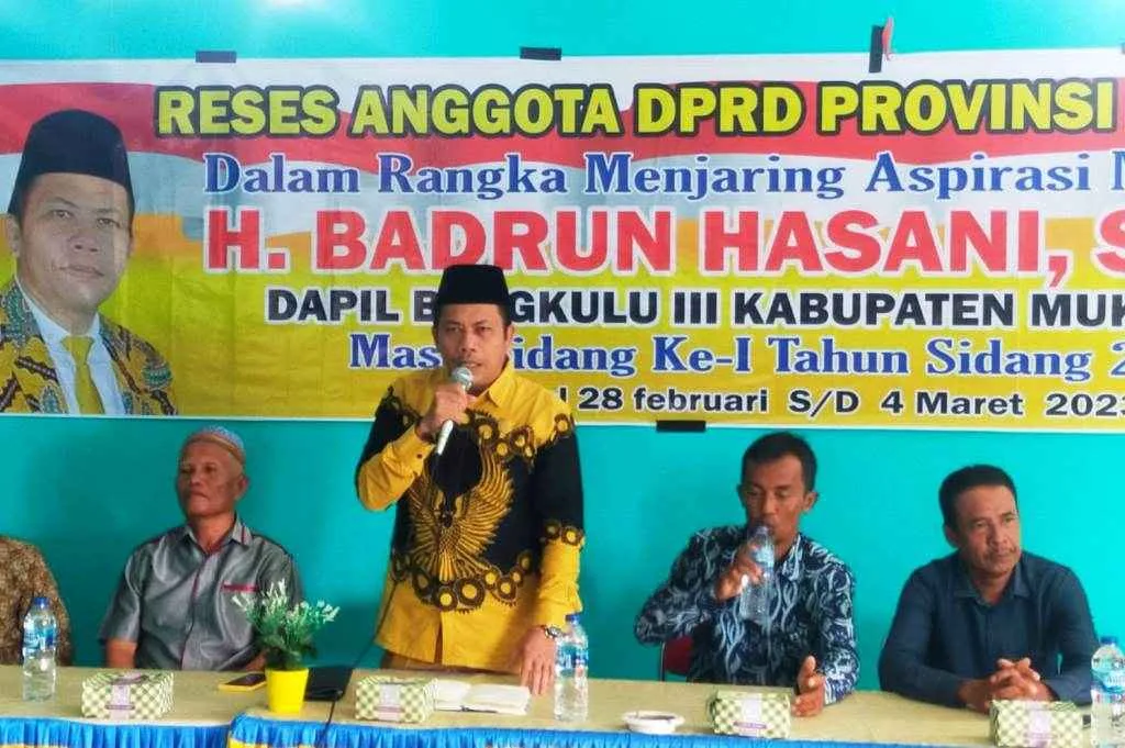 DPRD Provinsi Bengkulu, Badrun Hasani Gelar Reses di Air Rami
