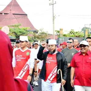 Jalan Bahagia Hari Jadi ke-304 Kota Bengkulu, Diiringi Lantunan Selawat Nabi