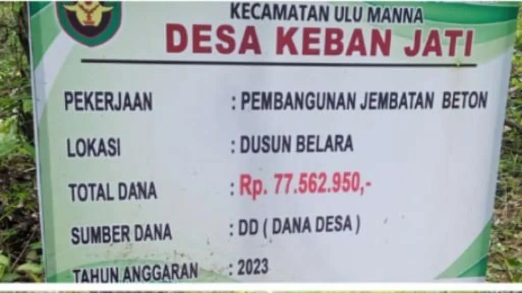 Pemdes Keban Jati Bangun Jembatan Untuk Tingkatkan Produktivitas Pertanian