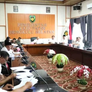 DPMD Bengkulu Selatan Rakor Tahapan Pilkades Bersama Bupati