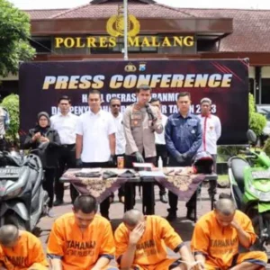 Polres Malang Ringkus 10 Pelaku Curanmor di 45 TKP