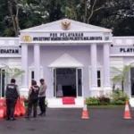 Unik! Pos Pengaman Idul Fitri Polres Kota Malang Berbentuk Istana Merdeka