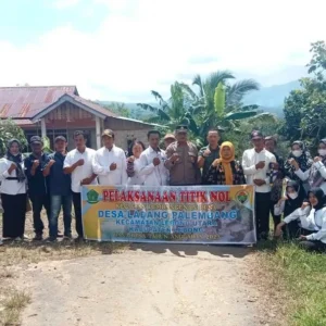 Pemdes Ladang Palembang Laksanakan Titik Nol Pembangunan Tahap Pertama
