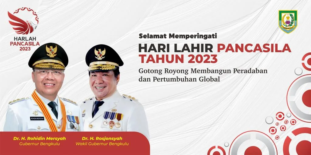 PEMPROV BENGKULU MENGUCAPKAN SELAMAT HARI LAHIR PANCASILA TAHUN 2023