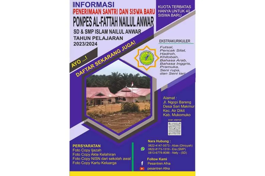 Ponpes Yayasan Al Fattah Nailul Anwar Buka Penerimaan Siswa Baru, Buruan Daftar