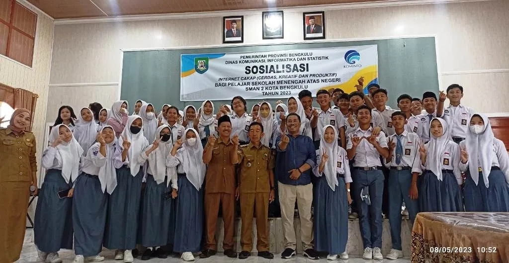 Proteksi Generasi Milenial, Kominfotik Provinsi Bengkulu Gelar Sosialisasi Internet Cakap