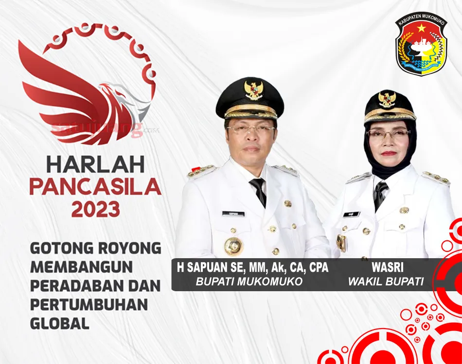 PEMKAB MUKOMUKO MENGUCAPKAN SELAMAT HARI LAHIR PANCASILA TAHUN 2023