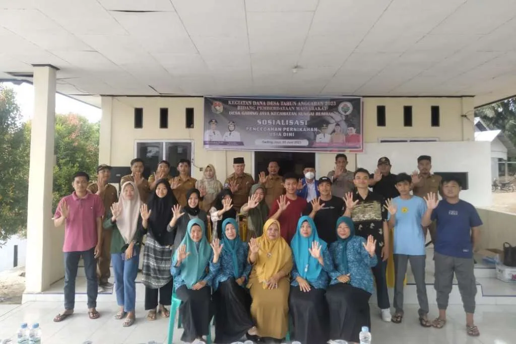 Polsek Sungai Rumbai Bersama Pemdes Gading Jaya Sosialisasikan Pencegahan Pernikahan Dini
