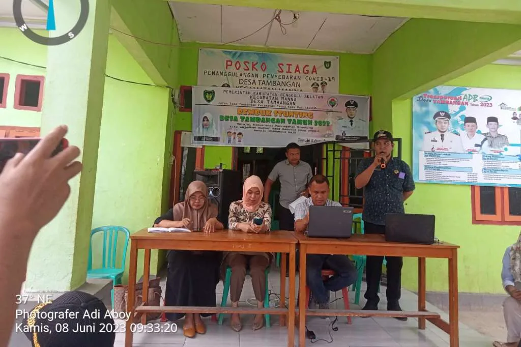 Tekan Angka Stunting, Pemdes Tambangan Gelar Kegiatan Rembuk Stunting