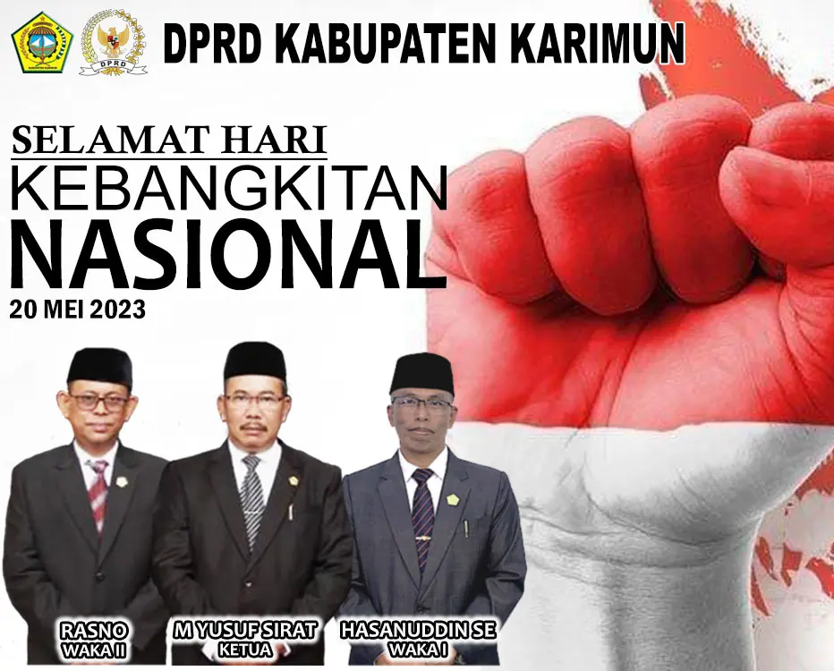 DPRD KABUPATEN KARIMUN MENGUCAPKAN SELAMAT HARI KEBANGKITAN NASIONAL TAHUN 2023
