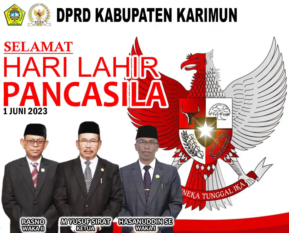 DPRD KABUPATEN KARIMUN MENGUCAPKAN SELAMAT HARI LAHIR PANCASILA TAHUN 2023