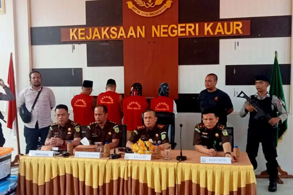 Dugaan Korupsi Dana BOK Tahun 2022, Empat Tersangka Ditahan Kejari Kaur