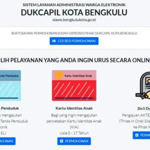 Dukcapil Kota Bengkulu Mudahkan Masyarakat Dengan Program Three In One KTP Rusak?, Langsung Saja Akses Website Dukcapil Kota Bengkulu Pakai HP Tentang Sistem Layanan Administrasi Warga Elektronik Kota Bengkulu