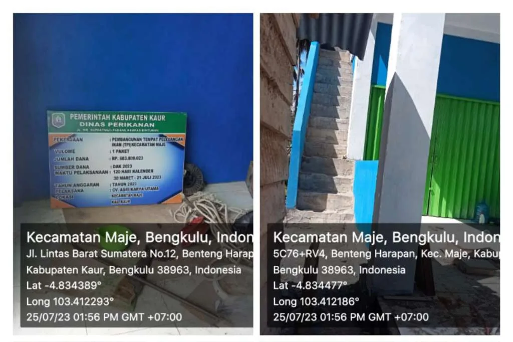 Pembangunan Gedung TPI Kaur Tinggal 2 Hari, Papan Informasi Tiba-tiba Hilang