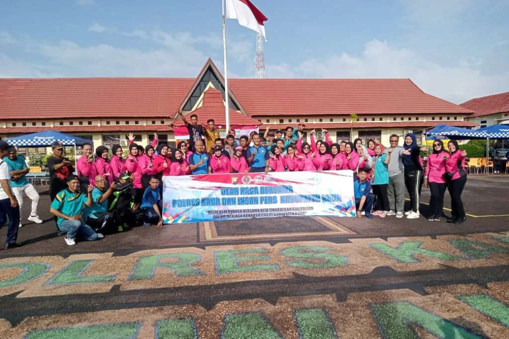 Perkuat Silahturahmi, Kapolres Kaur Adakan Senam dan Lomba Bersama Insan Pers