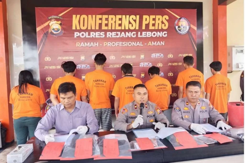 Polres Rejang Lebong Tangkap 7 Pelaku Pengedar Narkoba, Salah Satunya IRT