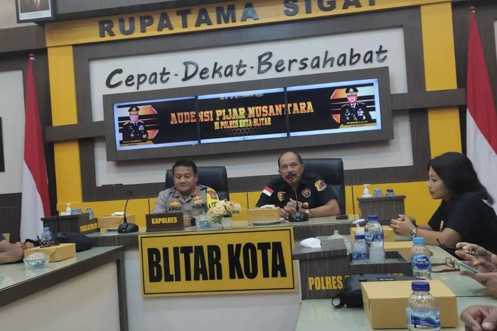 Wujud Sinergitas, Polres Blitar Kota dan Organisasi Wartawan Pijar Nusantara Gelar Audiensi
