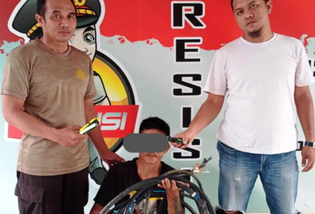 Curi Kabel Tower Indosat, Seorang Pedagang Diamankan Polisi