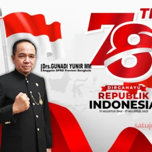 Drs.Gunadi Yunir MM Mengucapkan Dirgahayu Republik Indonesia ke-78