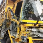 Tak Sempat Menghindar Truk Muatan Besi Adu Kambing