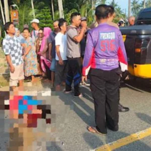 Terlalu Mepet Truk Fuso, Pengendara Sepeda Motor Tewas