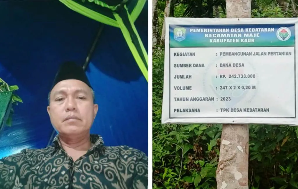 Tingkatkan Jalan Sentral Produksi Usaha Tani, Pemdes Kedataran Gunakan DD 2023