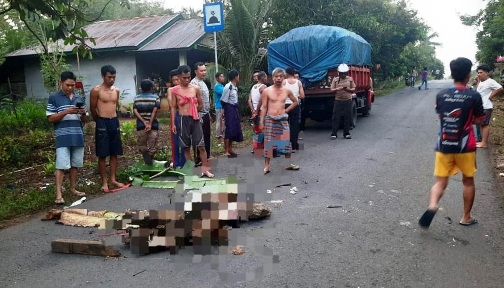Tragis, Hindari Pejalan Kaki Pengendara Motor Tewas di Tempat