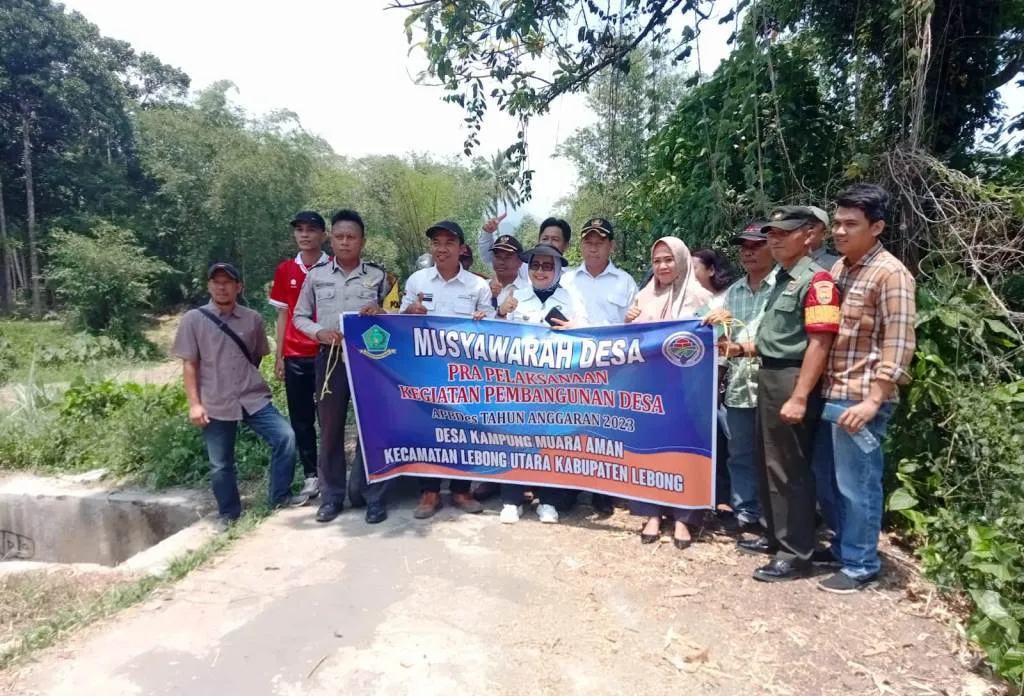 Langkah Preventif, Pemdes Kampung Muara Aman Pasang Lampu dan Bangun Pagar