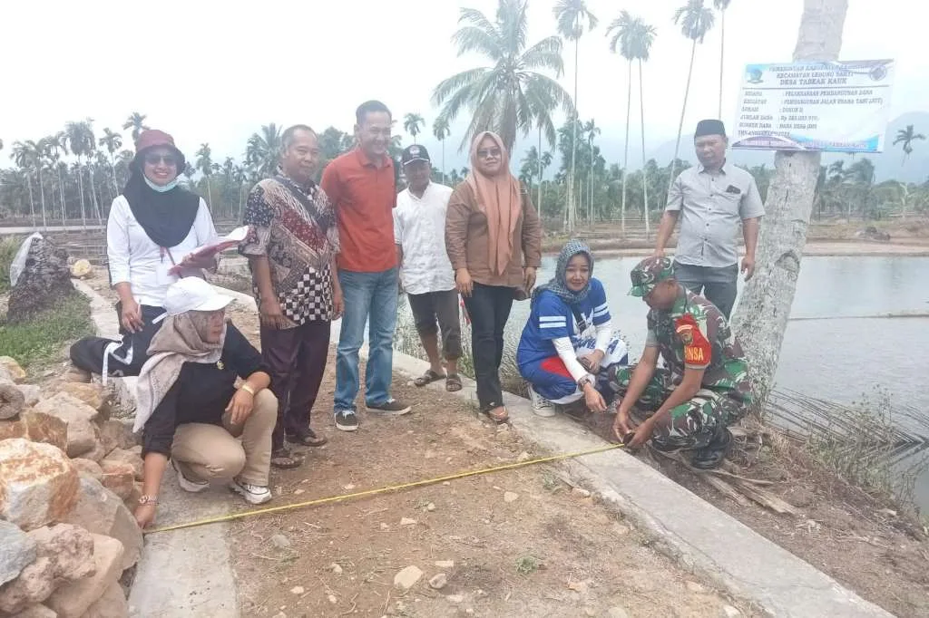 Pembangunan JUT Berlangsung, Pemdes Tabeak Kauk Lakukan Monev