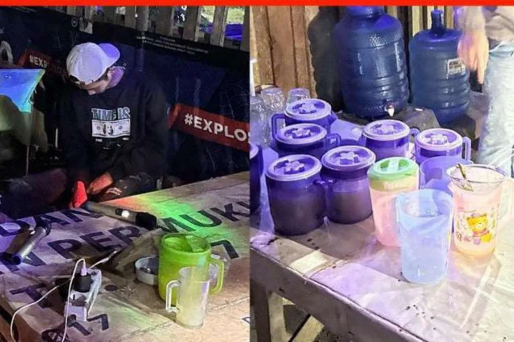 Razia KRYD, 30 Liter Tuak Dibuang di Tempat Kejadian