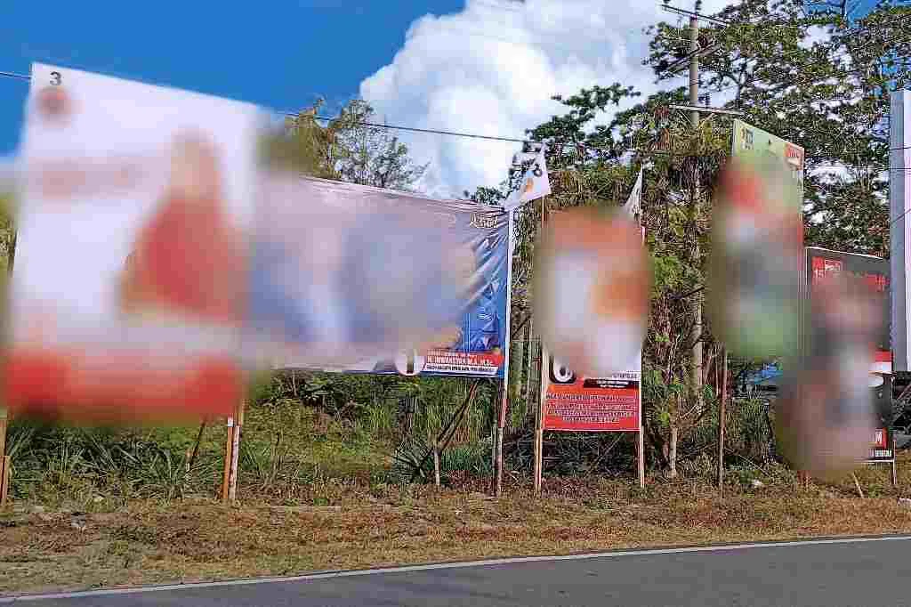 Baliho Caleg di Kota Bengkulu Sudah Bertebaran Dimana-Mana, Pohon Pun Jadi Sasaran