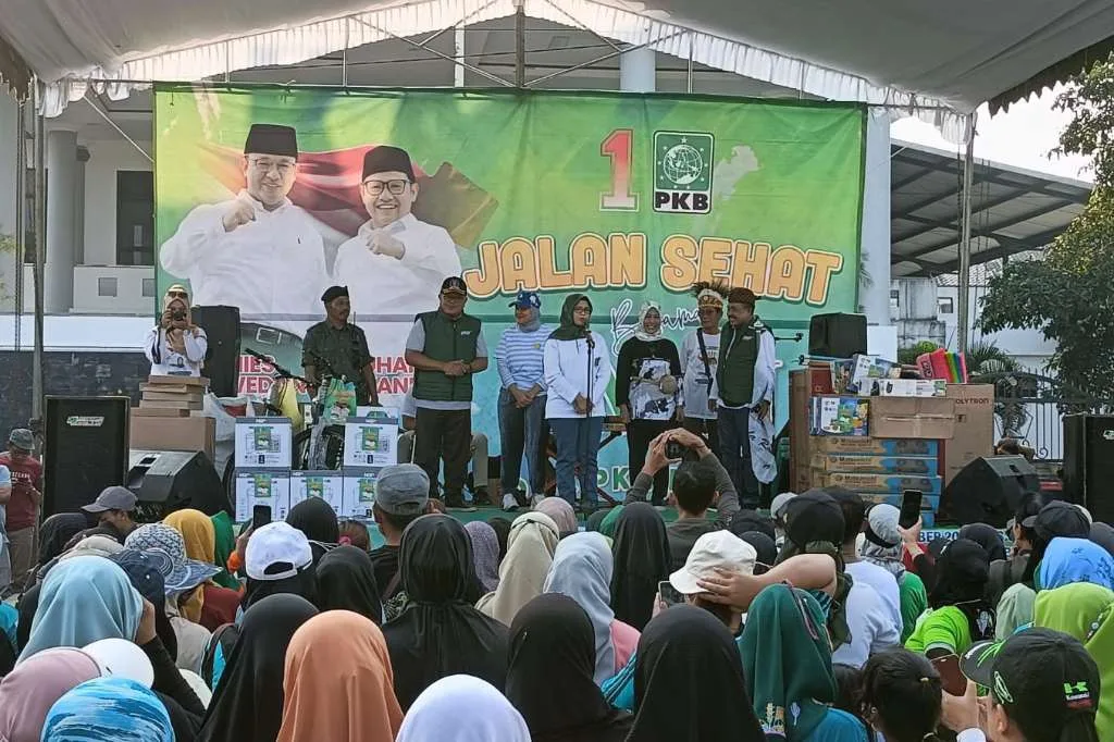 Bumikan Anies-Muhaimin, Ahmad Tamim Hadiri Acara Jalan Sehat DPC PKB Blitar