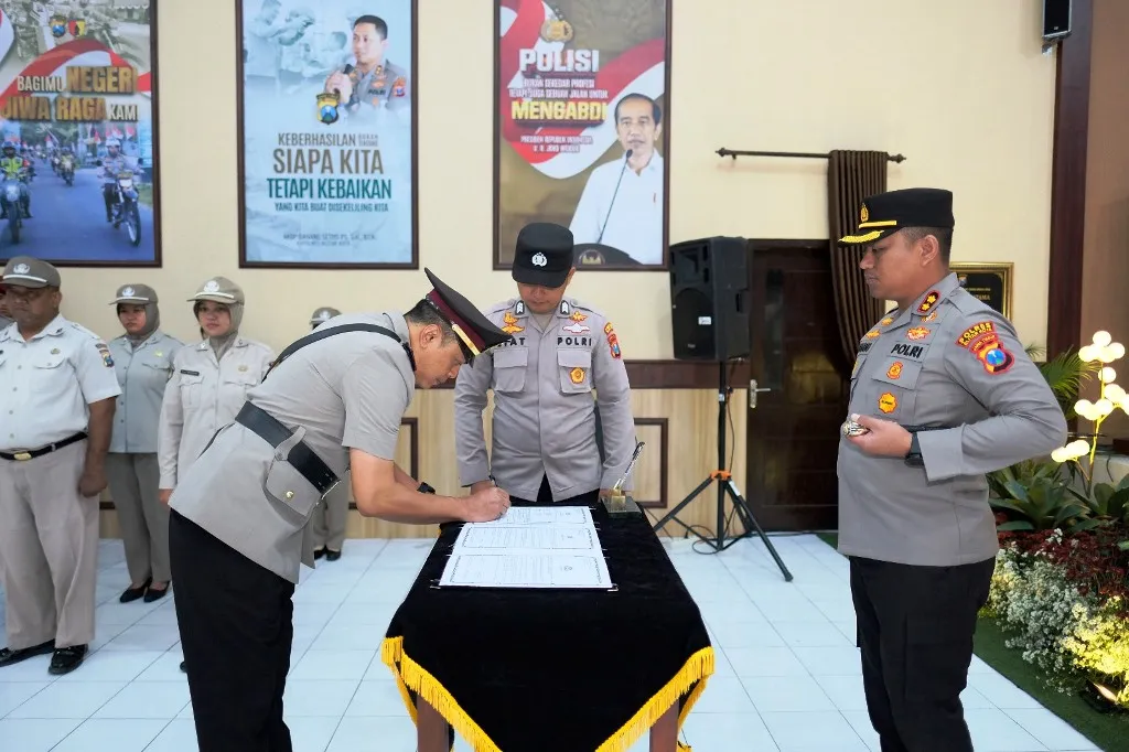 Kapolres Blitar Kota Pimpin Sertijab, Danang: Saya Apresiasi yang Telah Menyelesaikan Tugas