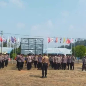 Persiapan Pemilu, Polres Kaur Gelar Simulasi Penjagaan Kota