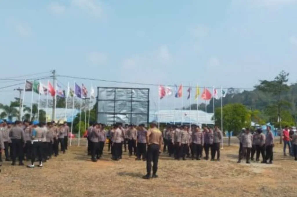 Persiapan Pemilu, Polres Kaur Gelar Simulasi Penjagaan Kota