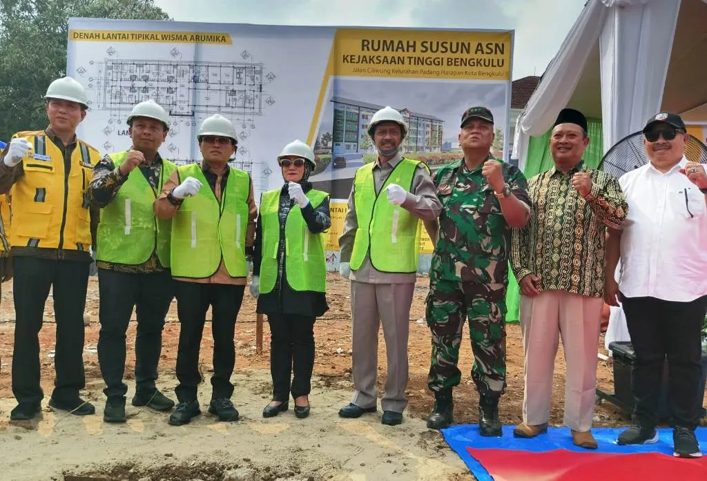 Peletakkan Batu Pertama Pembangunan Rumah Susun ASN Kejaksaan Tinggi Bengkulu