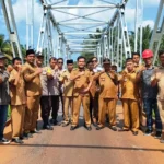 Jembatan Penghubung Desa Lubuk Sanai ke Desa Rawa Bangun Mukomuko Selesai Diperbaiki