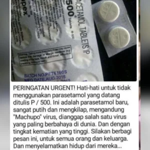 Paracetamol P-500 Mengandung Virus Berbahaya, Hoax Kah ? Paracetamol P-500 Mengandung Virus Berbahaya, Hoax Kah ?
