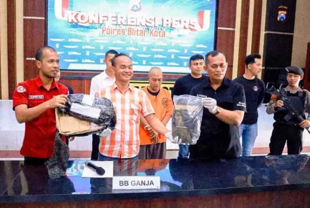 Satresnarkoba Polres Blitar Kota berhasil Tangkap Pengedar Ganja, Rencana Sebaran Jelang Tahun Baru