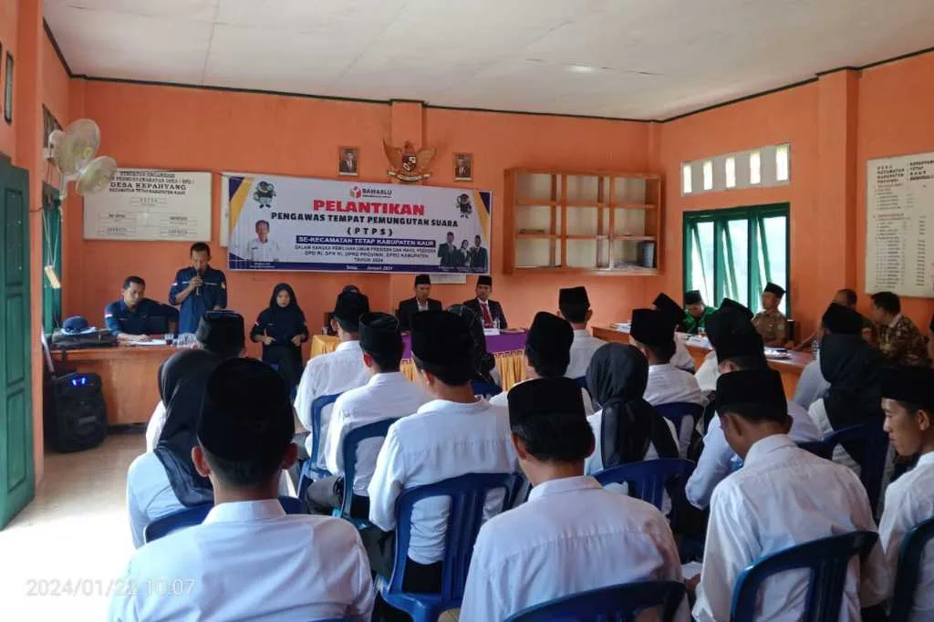 24 Anggota PTPS Kecamatan Tetap Kabupaten Kaur Resmi Dilantik