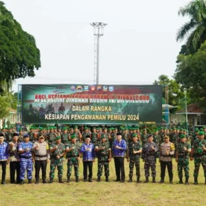 Pengamanan Pemilu 2024, Walikota Tegal dan Forkopimda Cek Kesiapan Pasukan