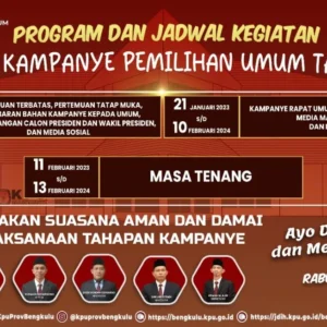 Program dan Jadwal Kegiatan Tahapan Kampanye Pemilihan Umum Tahun 2024