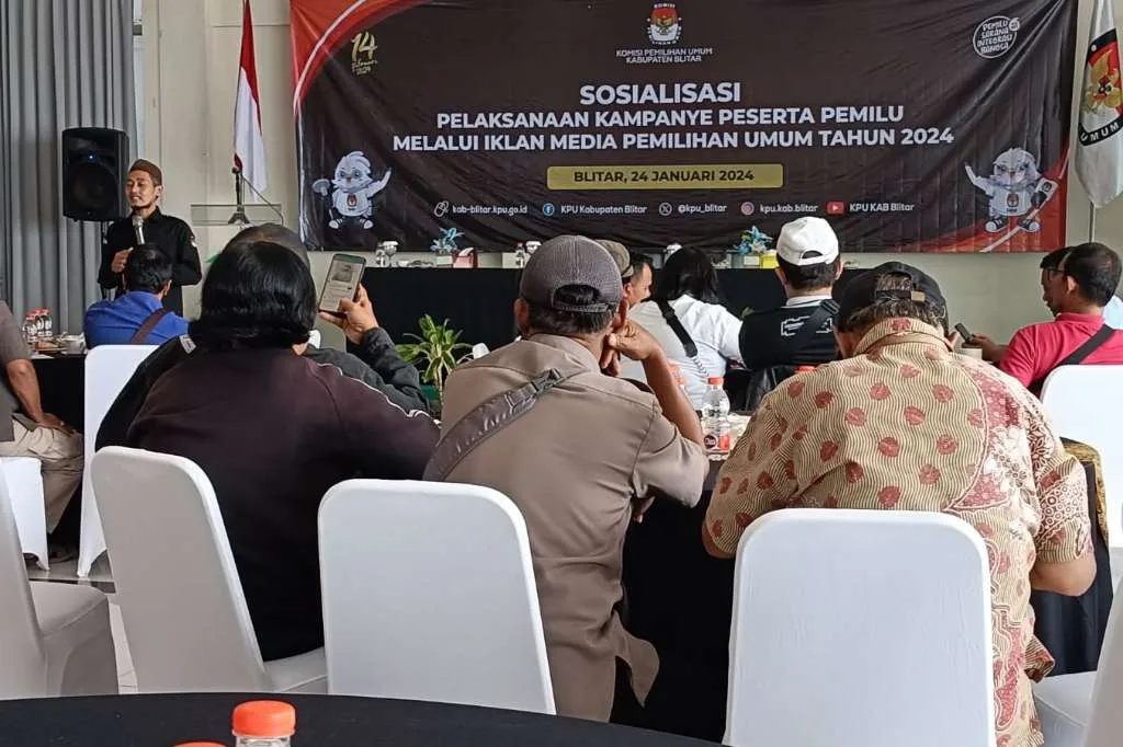 Sosialisasi Aturan Iklan Kampanye Pemilu, KPU Blitar Ingatkan Media dan Jurnalis